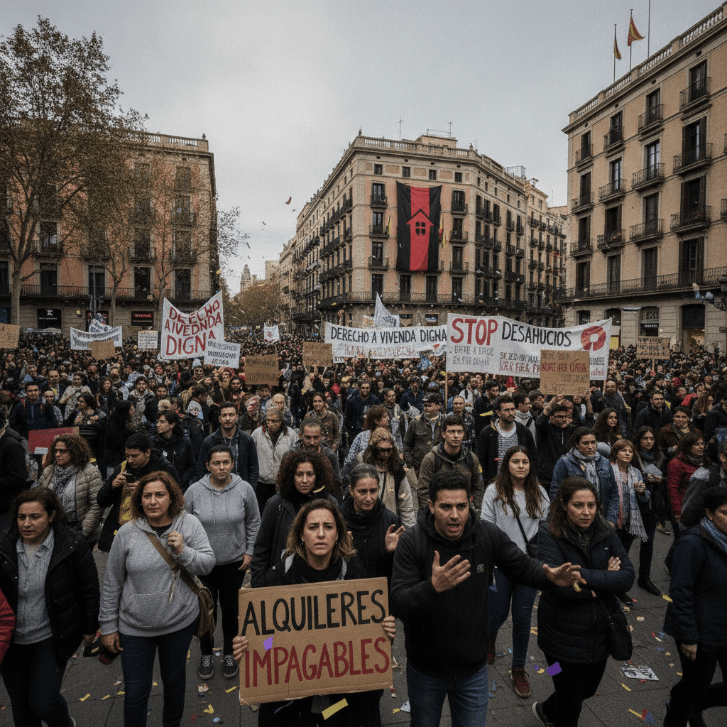 Protesters across Spain demand action over housing crisis