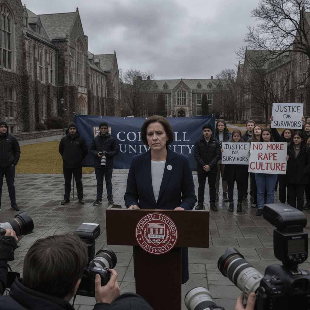 Cornell president says university 'must do better' after frat house rape allegations