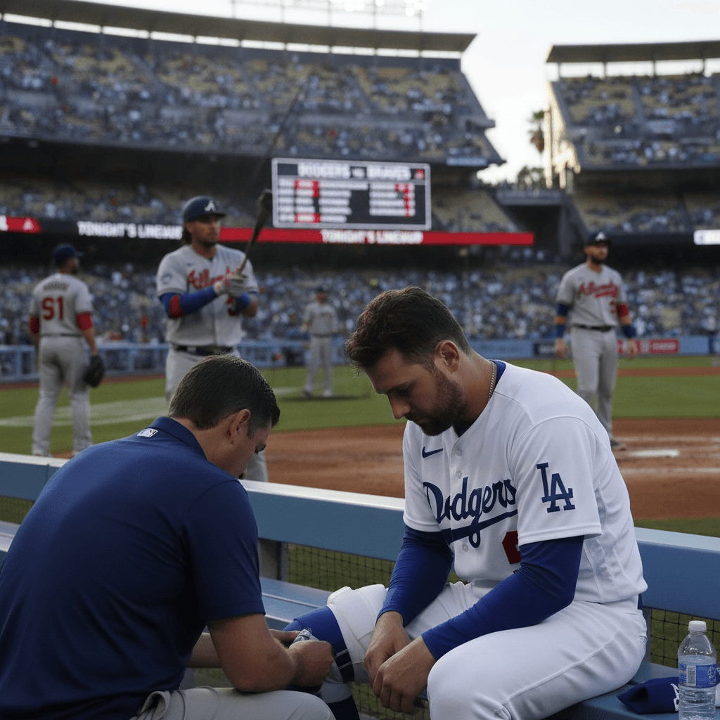 Why is Max Muncy not playing tonight vs Braves? Is he injured? Latest Dodgers lineup update