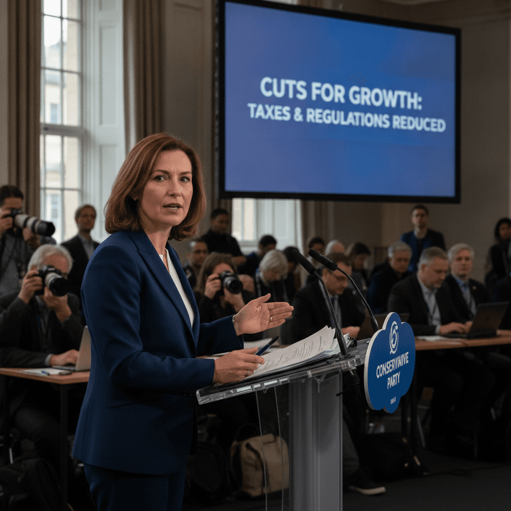 Shadow chancellor to unveil Tory plans to cut taxes and regulations