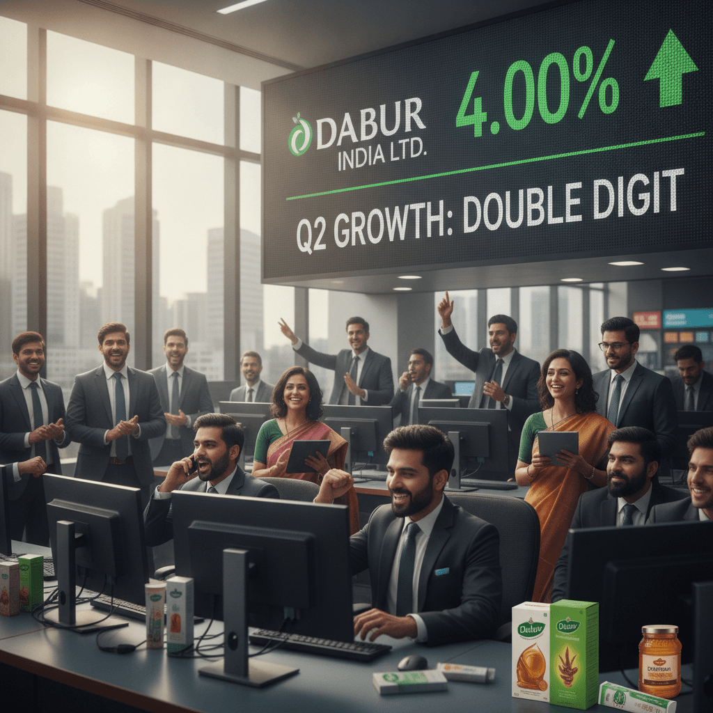 Dabur shares rise 4% as firm sees double-digit Q2 growth; FMCG set for strong performance 