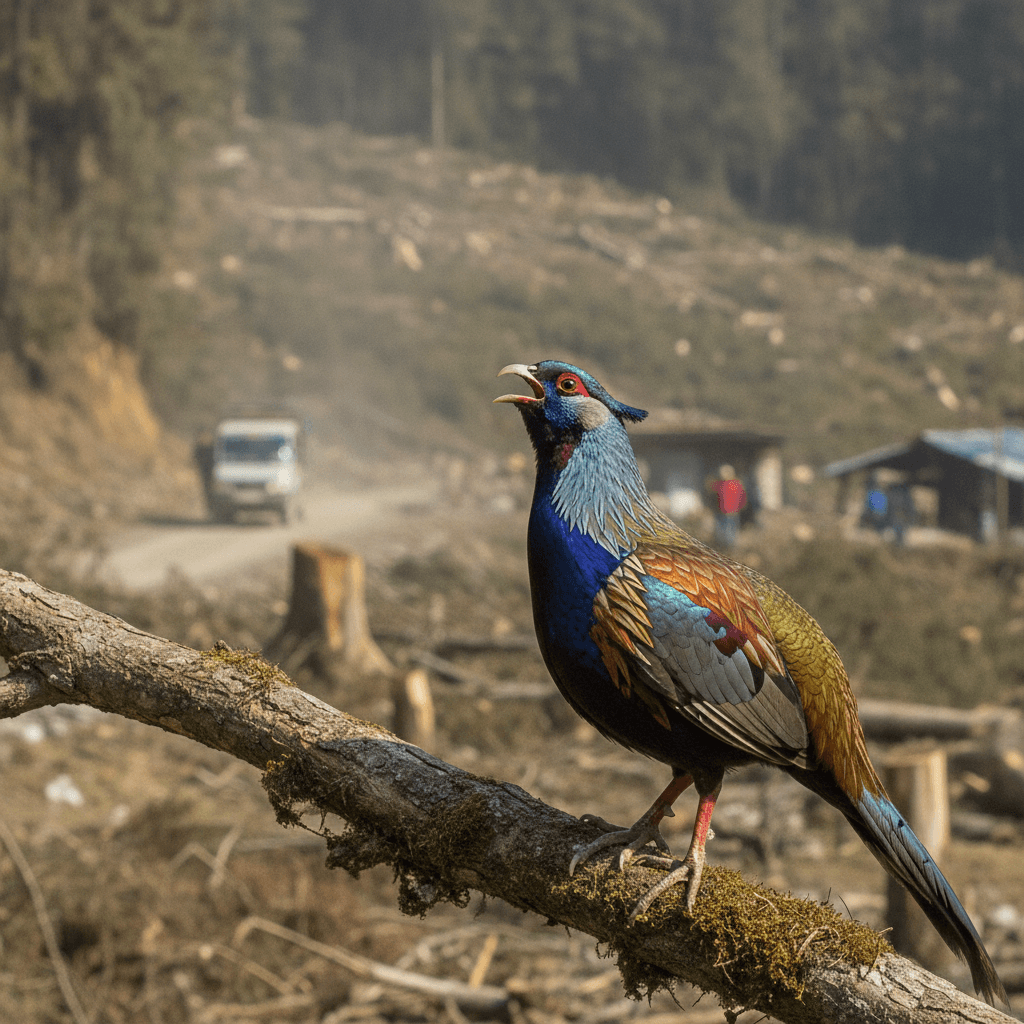 A beautiful Himalayan bird is changing its voice due to human activity, research shows