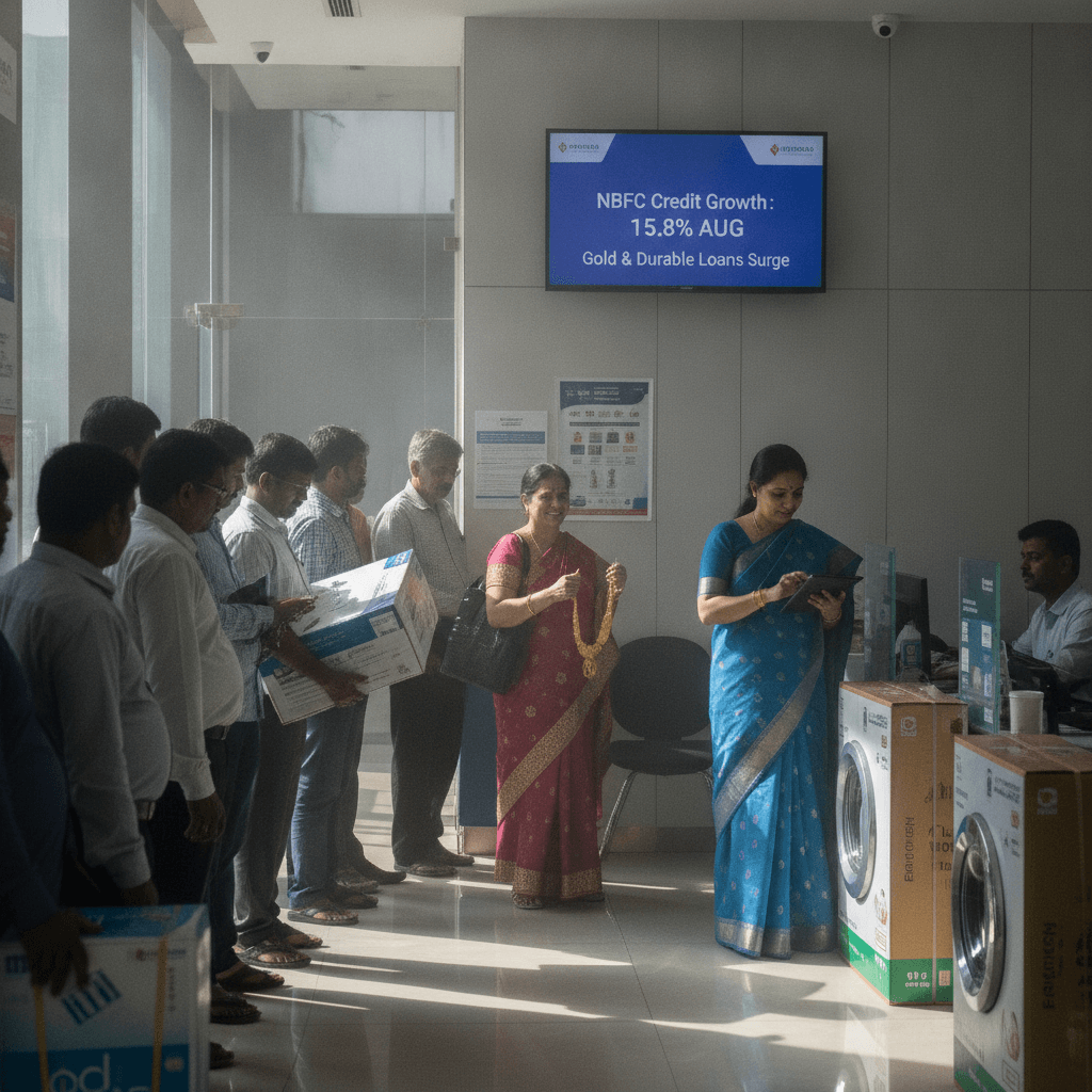NBFC credit growth rises to 15.8% in August as gold, consumer durable loans surge 