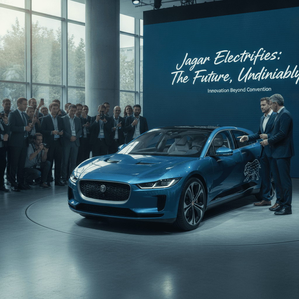 Jaguar unveils new electric car after 'woke' ridicule