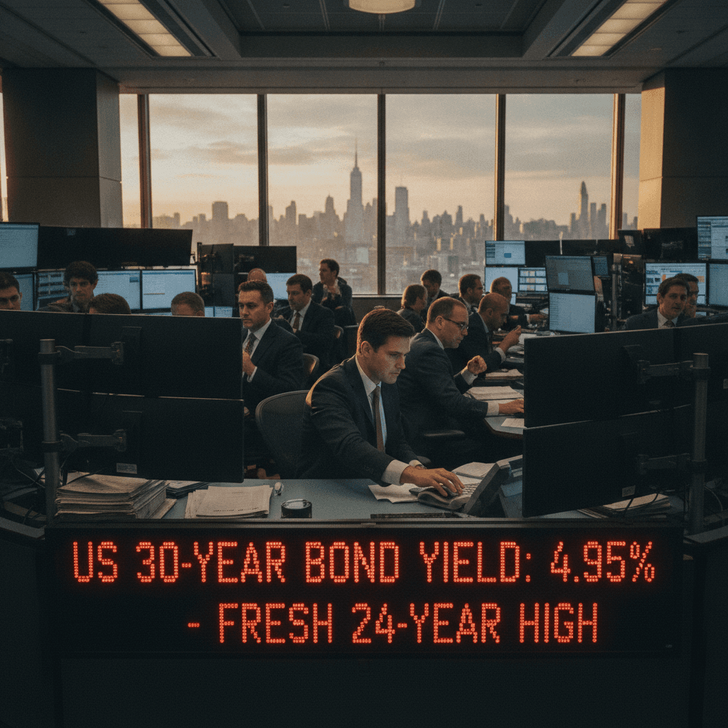 US 30-year bond yield hits fresh 24-year high 