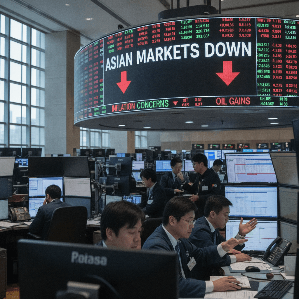 Global Market Today: Asian stocks drop on inflation concerns, oil gains 