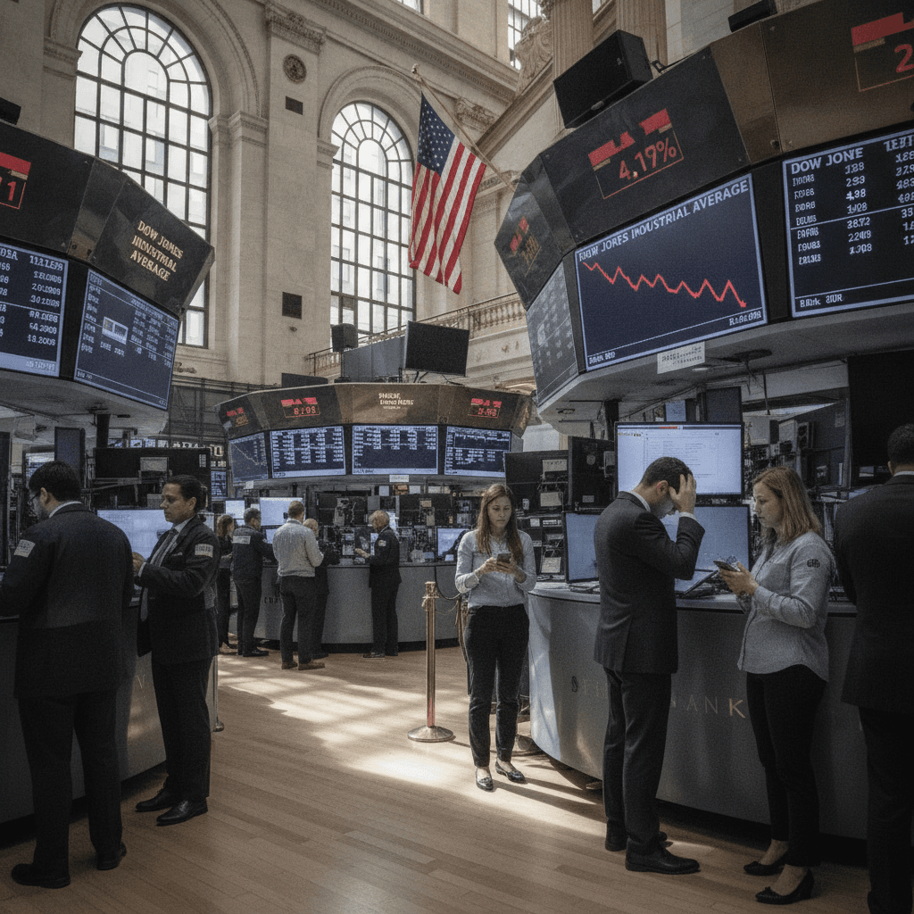 US stocks: US market ends lower, off record highs, as Treasury yields climb 