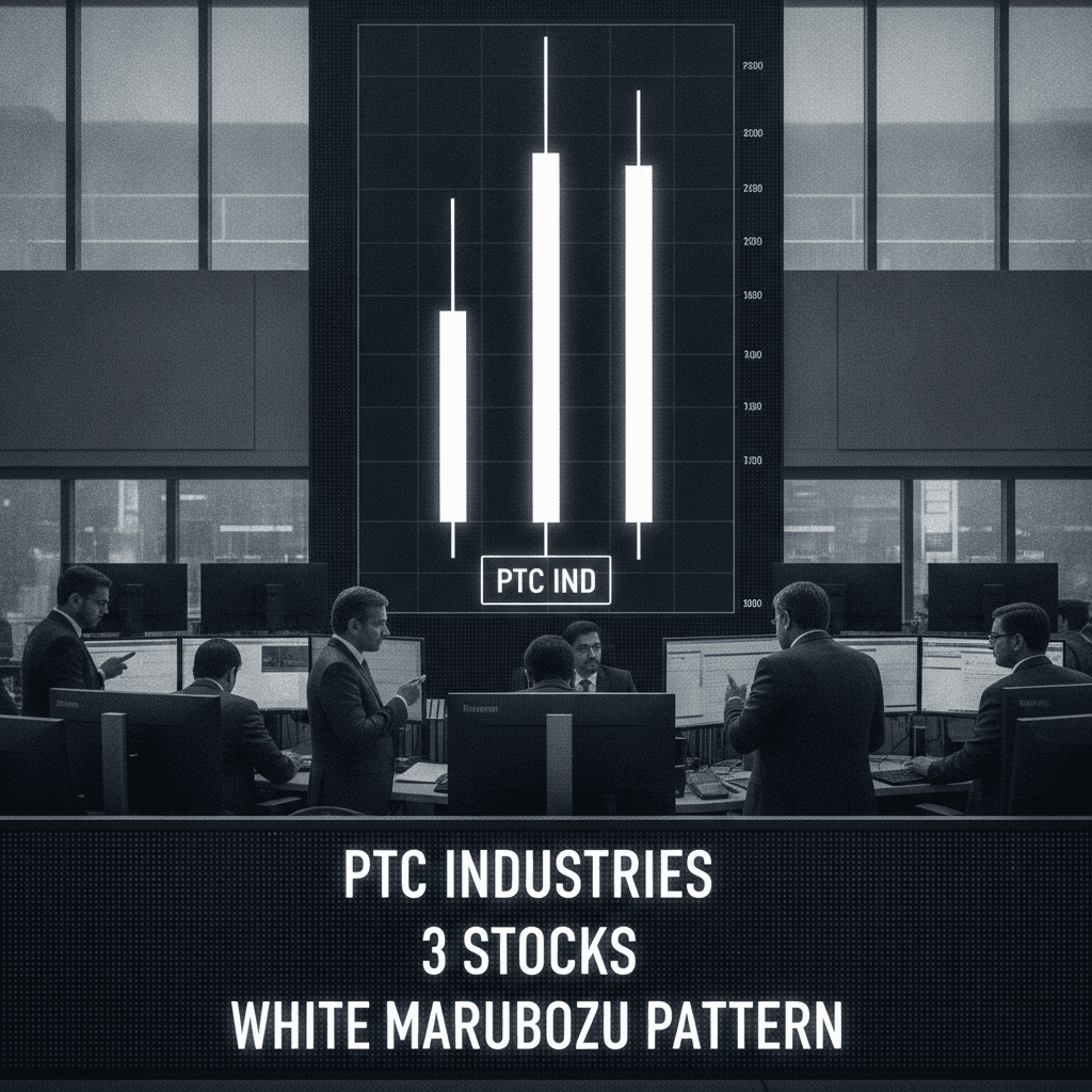 PTC Industries among 3 stocks showing White Marubozu pattern 