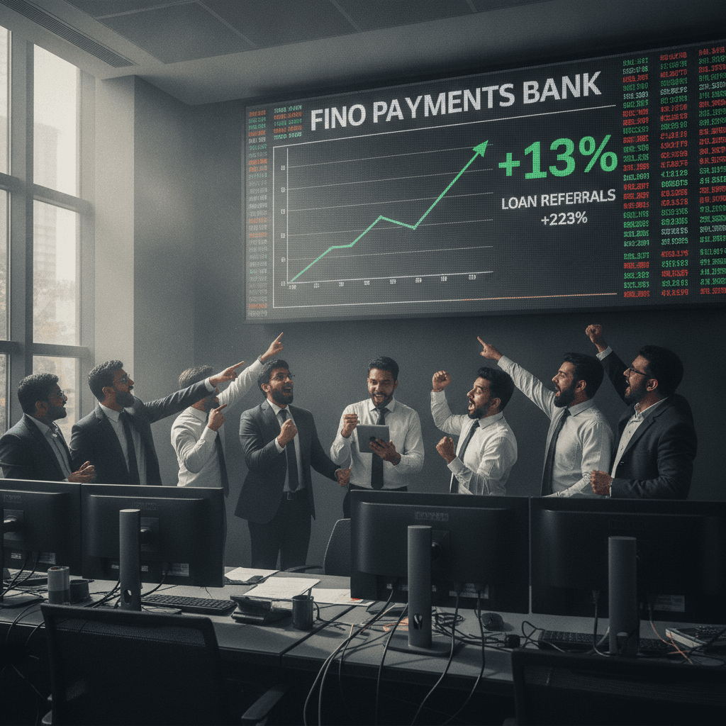 Fino Payments Bank shares surge 13% after September business update; loan referrals jump 223% 