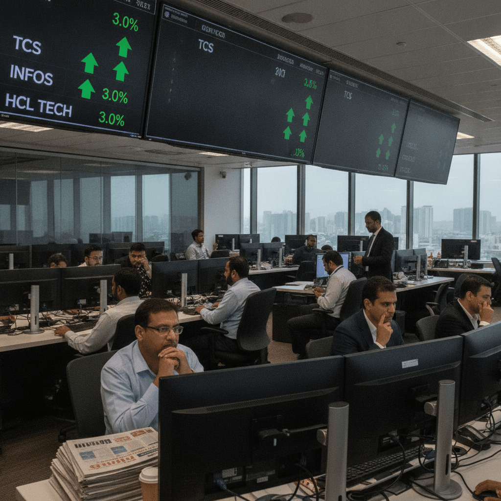 TCS, Infosys, HCL Tech, other IT stocks jump up to 3% despite weak market sentiment. What to expect as Q2 earnings season begins? 