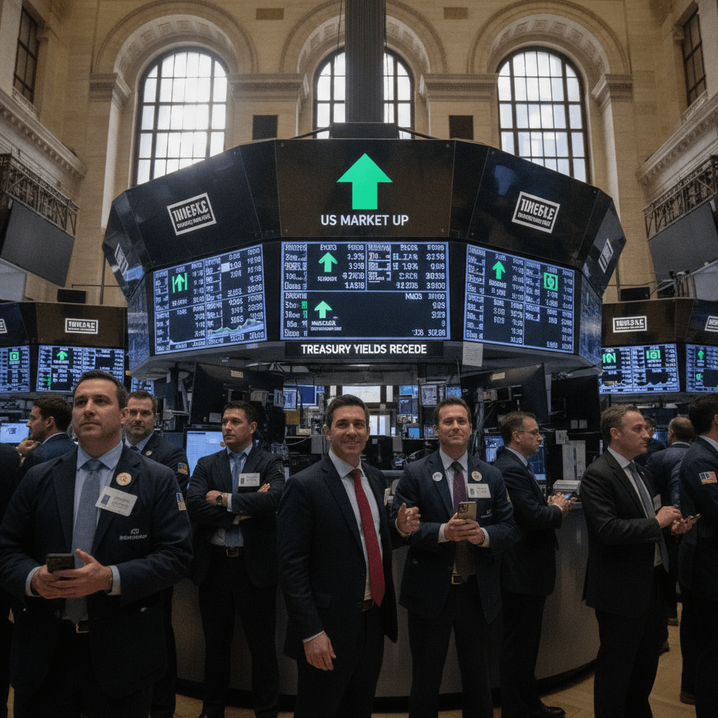 US stocks: US market rebounds to close higher as surging Treasury yields recede
