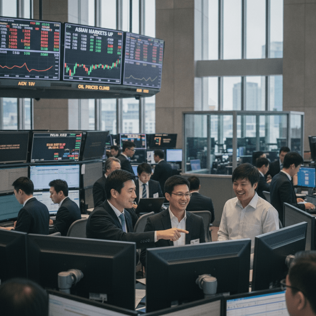 Global Market Today: Asian shares rise as Fed hike bets ease, oil gains
