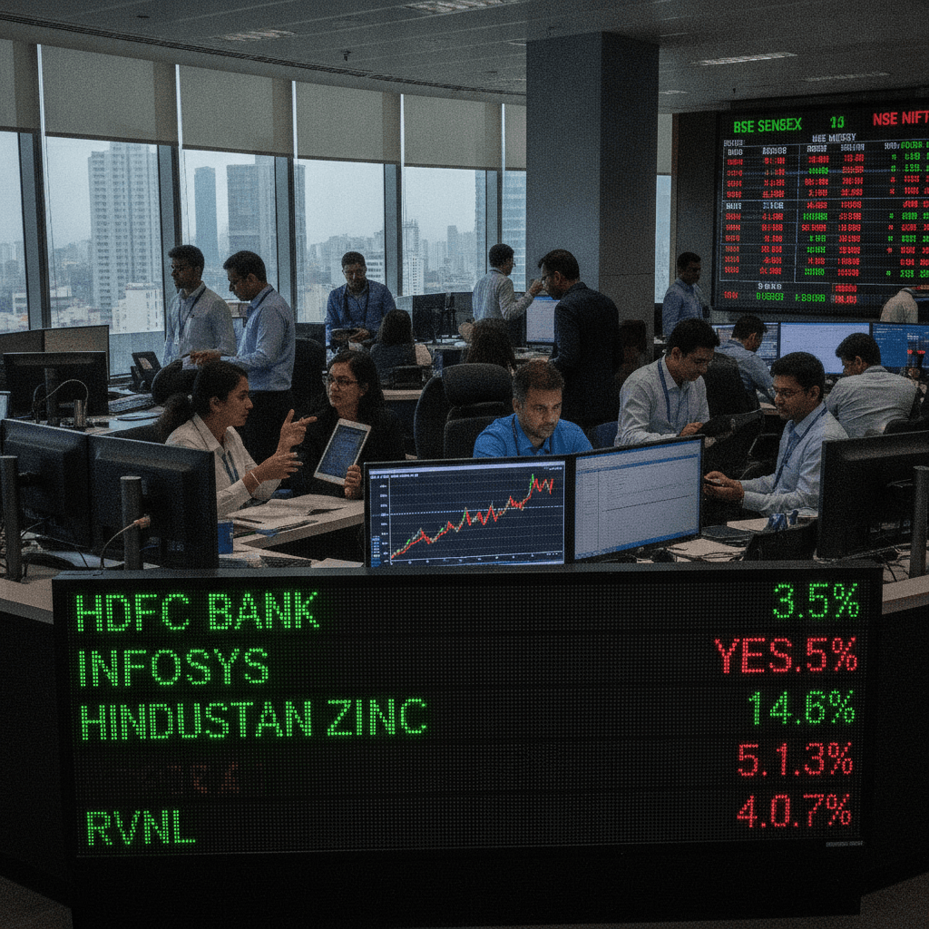 Stocks in news: HDFC Bank, Infosys, Yes Bank, Hindustan Zinc and RVNL