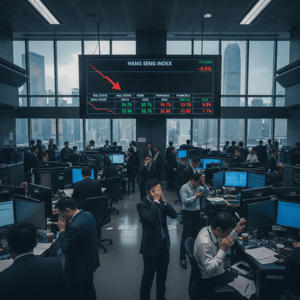 Global Market: Hang Seng dips as real estate, financial shares face selling pressure