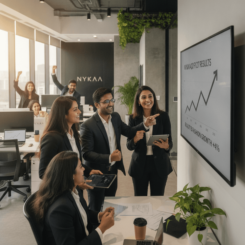 Nykaa shares rise 4% as Q2 FY27 update points to strong growth across beauty, fashion