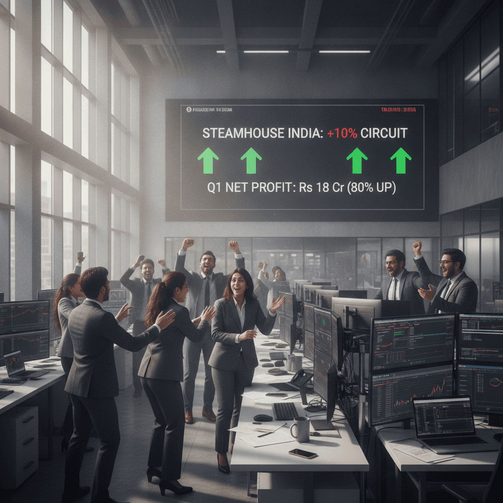 Newly-listed Steamhouse India shares hit 10% circuit after Q1 net profit rises 80% to Rs 18 crore