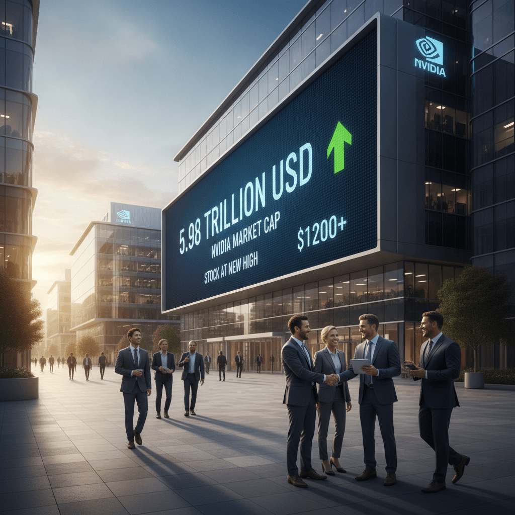 Nvidia soars near $6 trillion market cap with stock back at high
