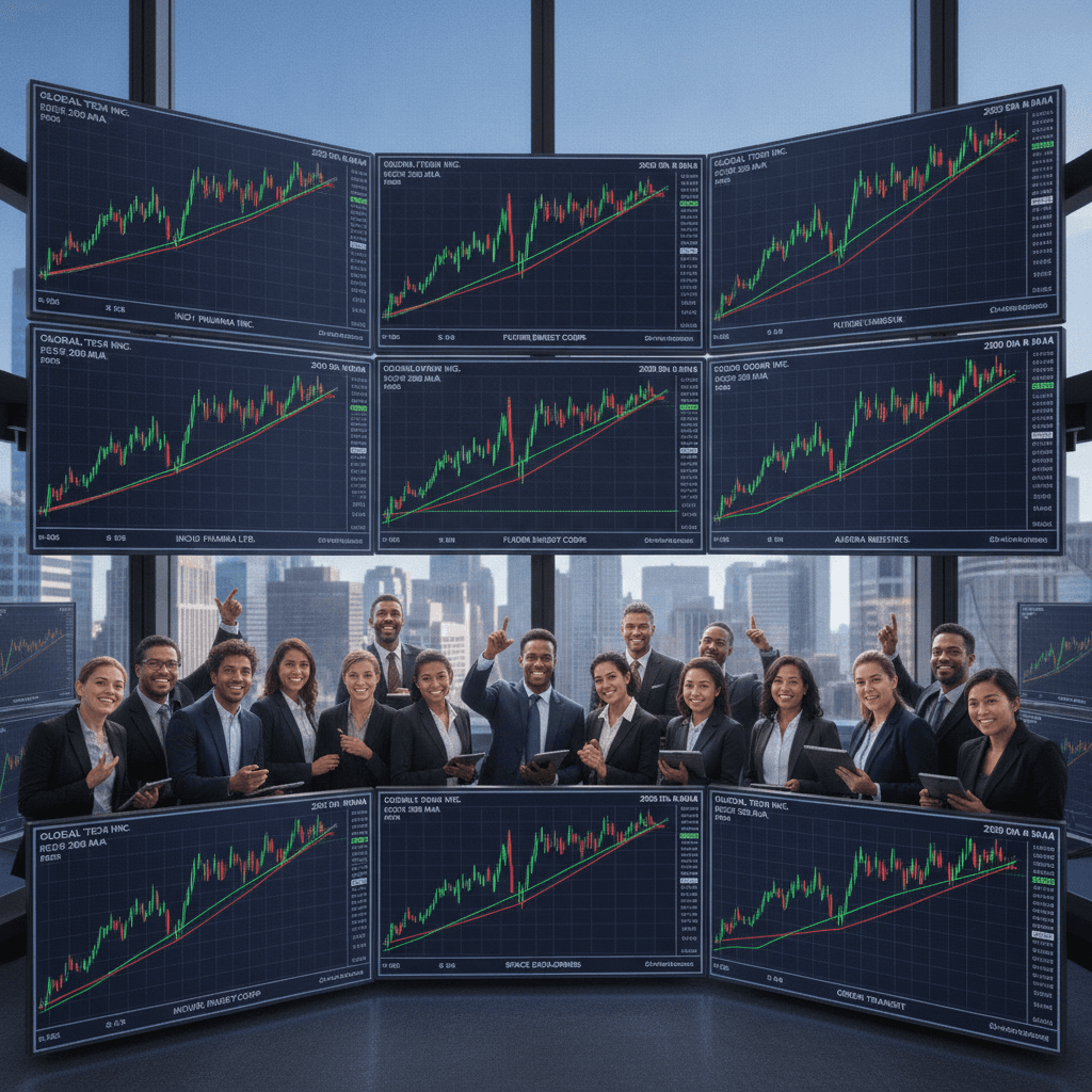 Positive Breakout: These 9 stocks cross above their 200 DMAs