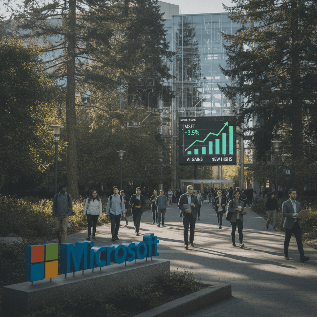Microsoft stock: AI gains, earnings and the road to new highs