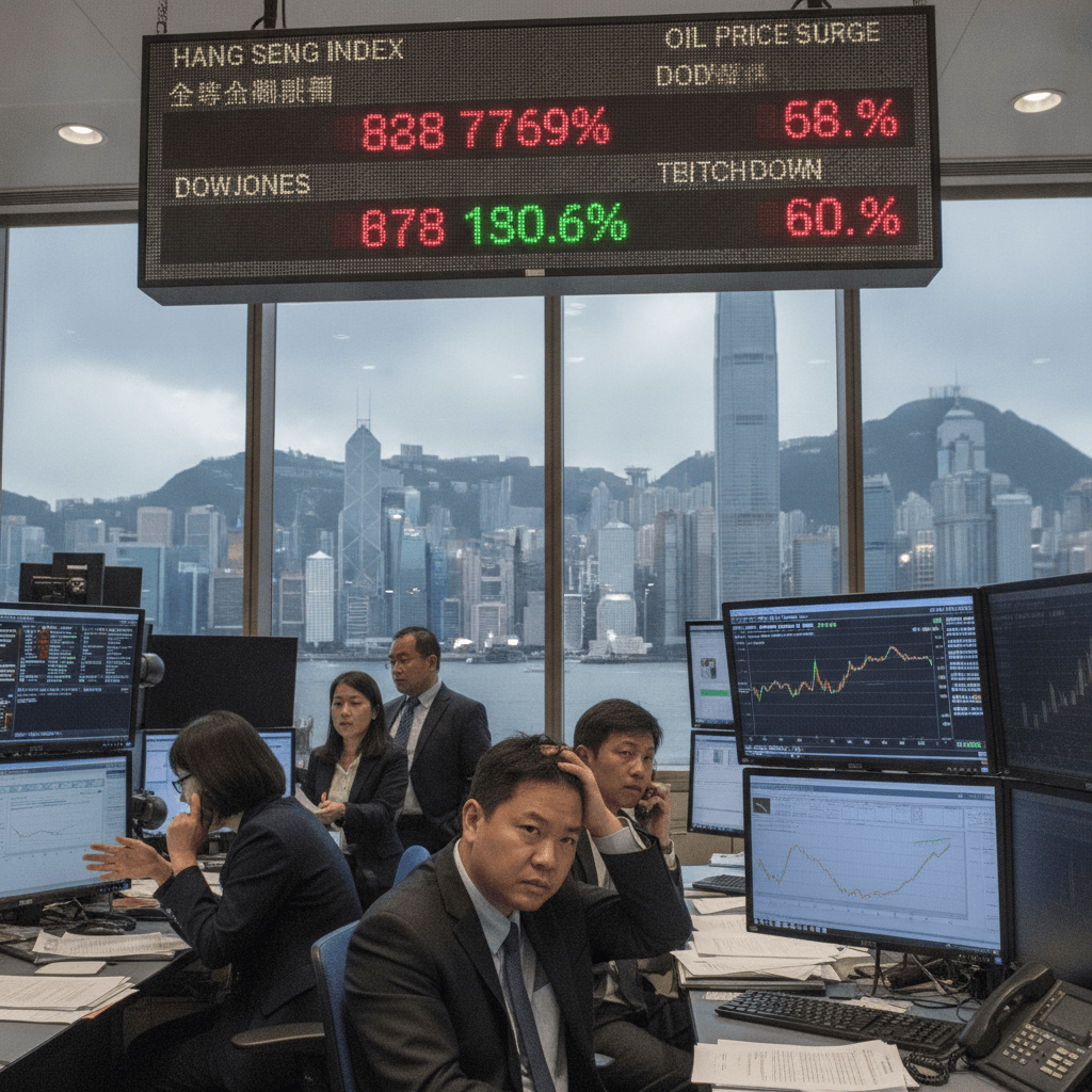 Global Market: Hong Kong stocks fall as oil rises, tech and biotech shares drag