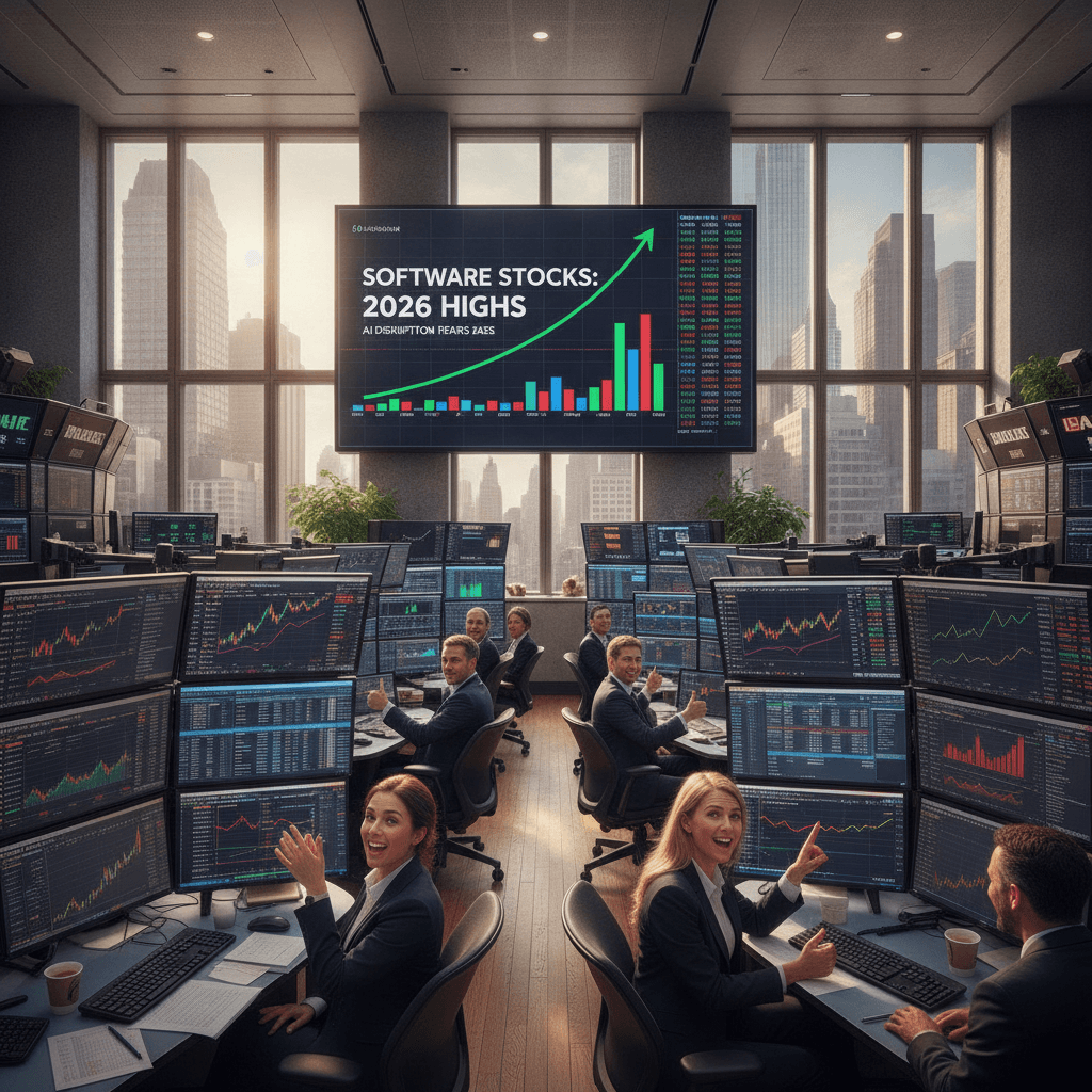 US Market: Software stocks hit 2026 highs as AI disruption fears ease